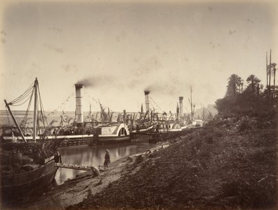 Fête de S. A. Ismaïl Pacha à bord des bateaux de LL. A A. les princes, janvier 1867 - Gustave Le Gray