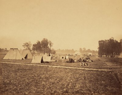 [Tentes et matériel militaire, Camp de Chalons] - Gustave Le Gray