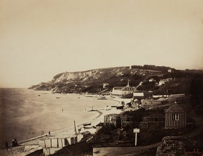La plage de Sainte-Adresse, avec les bains Dumont - Gustave Le Gray