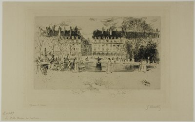 Petit étang aux Tuileries - Gustave Leheutre