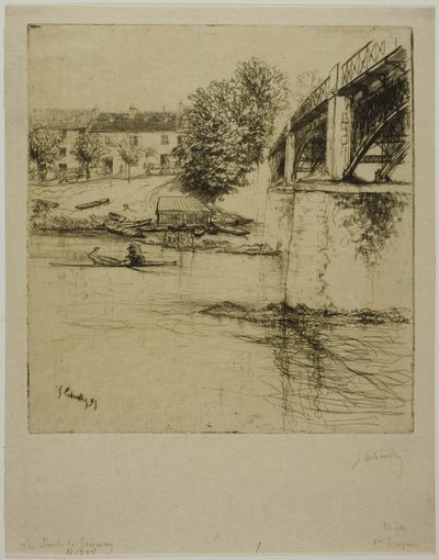 Le pont de Gournay, de côté - Gustave Leheutre