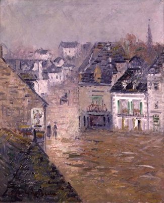 Fine pluie, Pont Aven, vers 1922 - Gustave Loiseau