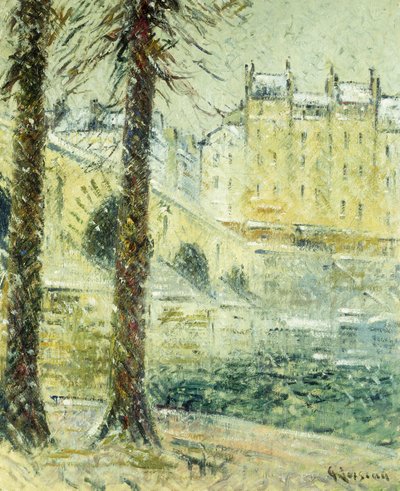 Le Pont Marie, effet de neige - Gustave Loiseau