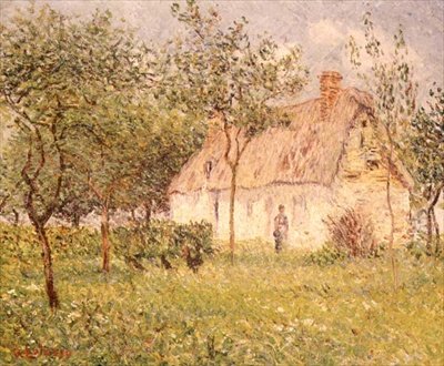 Le Cottage au toit de chaume - Gustave Loiseau