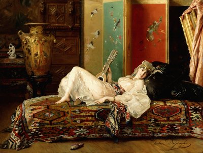 Une odalisque allongée - Gustave Léonard de Jonghe