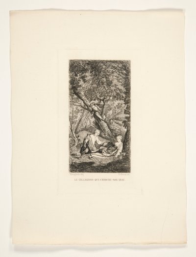 Le Villageois Qui Cherche son Veau - Gustave Marie Greux