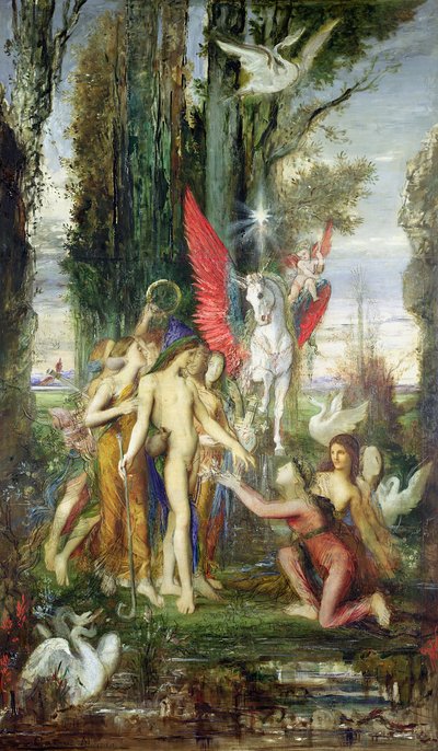 Hésiode (c.700 av. J.-C.) et les Muses - Gustave Moreau