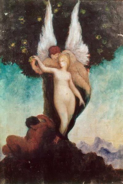 Scène imaginaire avec sujet antique. Éphèbe ailé - Gustave Moreau