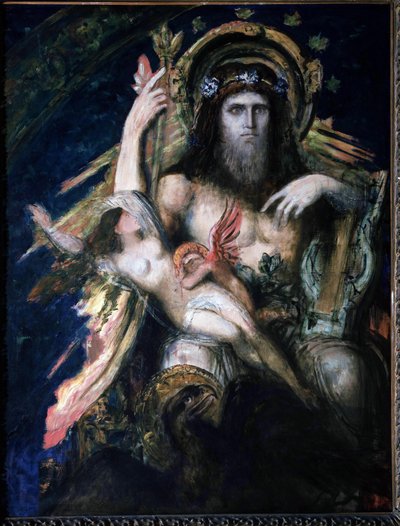 Jupiter (Zeus) et Sémélé (foudroyée) par Gustave Moreau. - Gustave Moreau