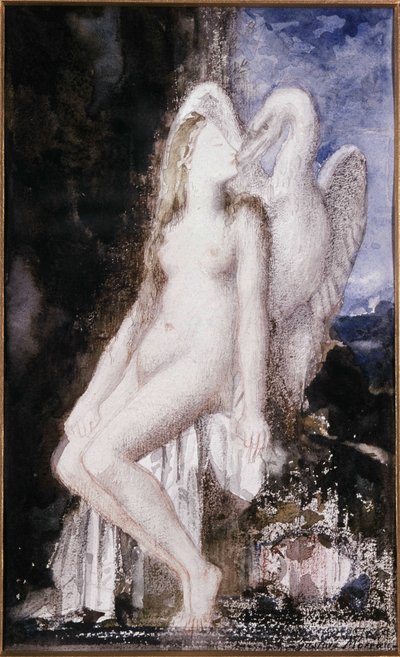 Léda et le Cygne. Dessin par Gustave Moreau (1826-1898) - Gustave Moreau