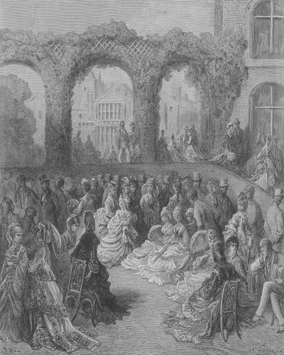 Une Matinée Dans Un Jardin Aristocratique, Holland-House - Gustave after Dore