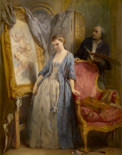 Jeune artiste rêvant - Gustave or Gustaaf Wappers