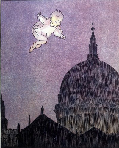 Illustration pour « La storia di Peter Pan », fable de James Matthew Barrie - Gustavo Gustavino Rosso
