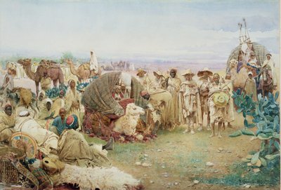 Une caravane se reposant à Kabylie - Gustavo Simoni