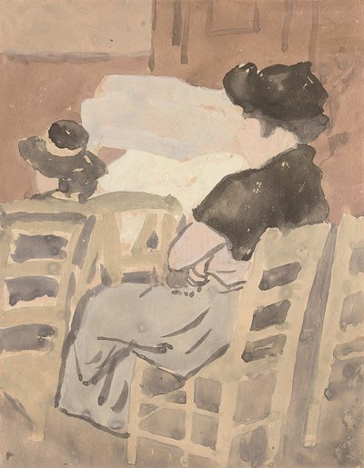 Une femme et une jeune fille dans l