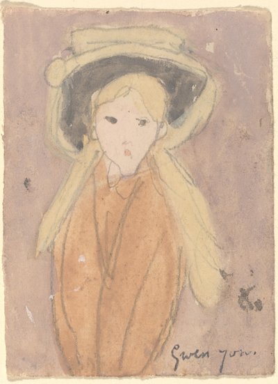 Petite fille avec un grand chapeau - Gwen John