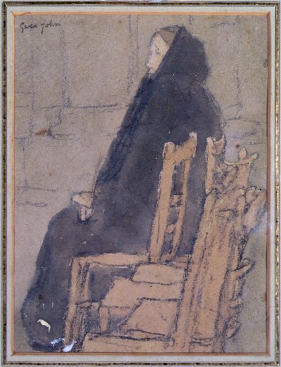 Vieille femme en châle noir - Gwen John