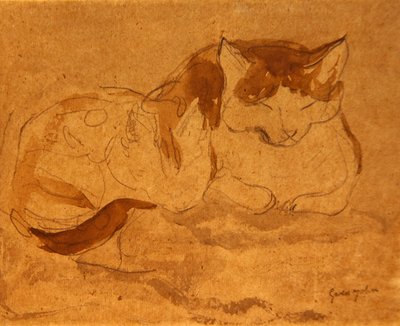 Chat endormi - Gwen John