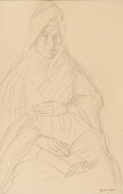 Étude pour Mère Poussepin assise à une table, vers 1915 - Gwen John