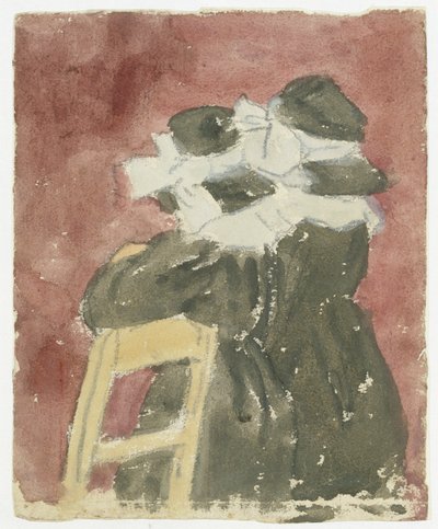 Deux filles debout dans une église - Gwen John