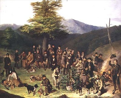 Partie de chasse dans les collines de Gerecse, 1859 - Gyorgyi Giergl Alajos