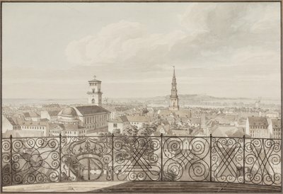 Vue de la tour ronde sur Copenhague jusqu