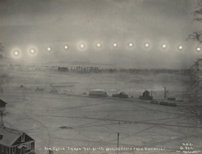 Cycle solaire pris du 21 au 17 décembre. Vue vers le sud depuis Gov. Hill, 1917 - H.G Kaiser