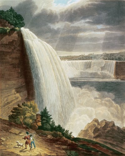 Chutes du Niagara, partie de la chute américaine depuis le pied de l