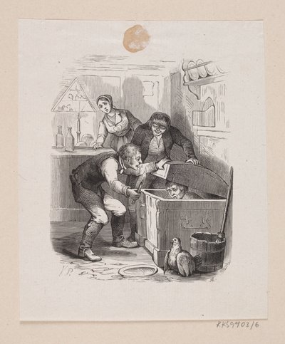 Illustration de "Petit Claus et Grand Claus" dans H.C. Andersen, "Contes et Histoires", Tome 1 - H.P. Hansen