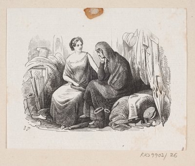 Illustration de "Les Galoshes de la Fortune" dans H.C. Andersen, "Contes et Histoires", Tome 1 - H.P. Hansen