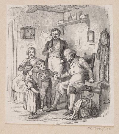 Illustration pour "Sous le saule" dans H.C. Andersen, "Contes et histoires", Tome 2 - H.P. Hansen