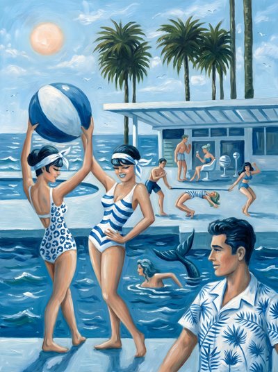 Plaisirs rétro au bord de la piscine - HUGO