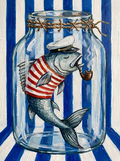 Un poisson marin dans un bocal - HUGO