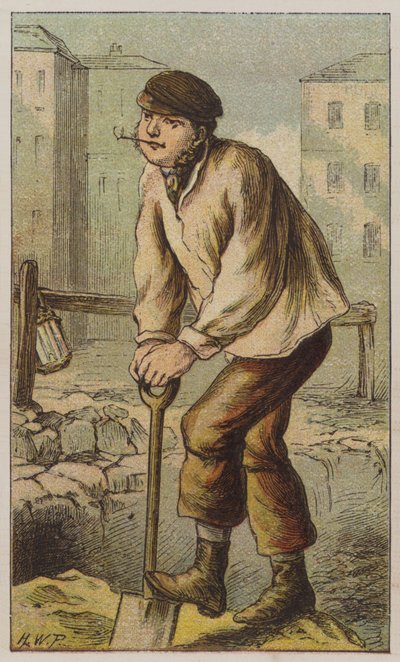 Terrassier (lithographie en couleur) - H.W. (after) Petherick