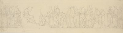 Le Sermon sur la montagne. Composition de frise avec étude pour un relief divergent dans l