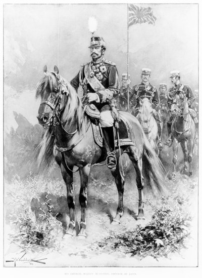 Sa Majesté Impériale Mutsuhito, empereur du Japon (1852-1912) de The Illustrated London News, 16 janvier 1904 - H.W. Koekkoek