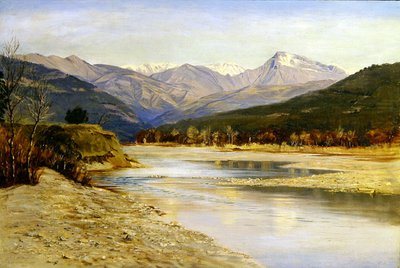 Paysage de lac montagneux à Bordighera - H. Baynes