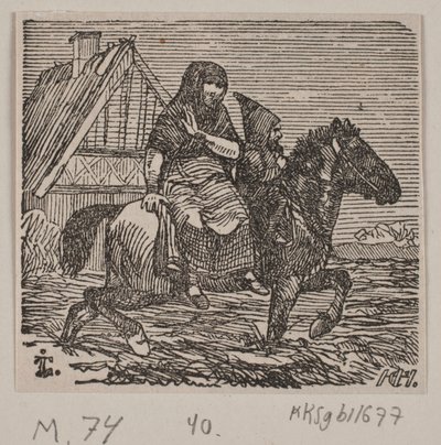 Illustration pour "La sage-femme et le troll" - H. C. Henneberg