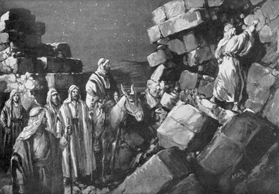 Néhémie examine les murs de Jérusalem, 444 av. J.-C. - H. M. (after) Burton
