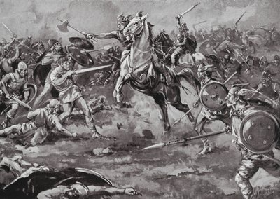 Les Francs aident à vaincre les Huns - H. M. (after) Burton
