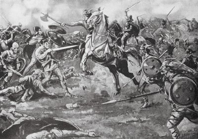 Les Francs aident à vaincre les Huns - H. M. (after) Burton