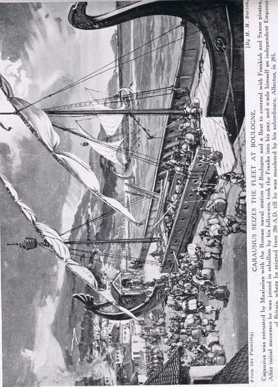 Carausius saisissant la flotte à Boulogne, illustration de 