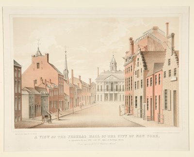 Vue du Federal Hall de la ville de New York - H. R. Robinson