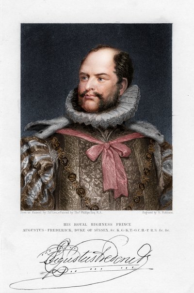 Prince Augustus Frederick, duc de Sussex, XIXe siècle - H. Robinson