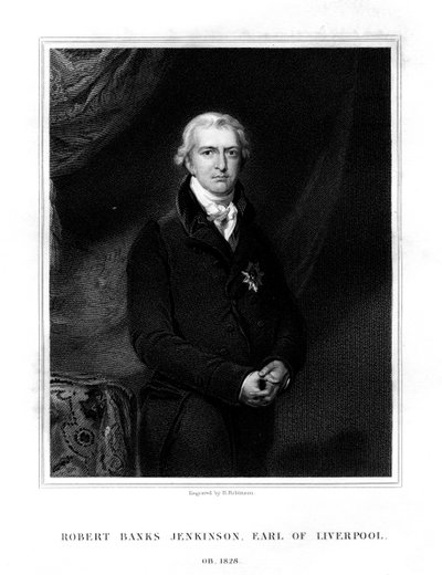 Robert Banks Jenkinson, 2ème Comte de Liverpool, Premier Ministre du Royaume-Uni, 1834 - H. Robinson