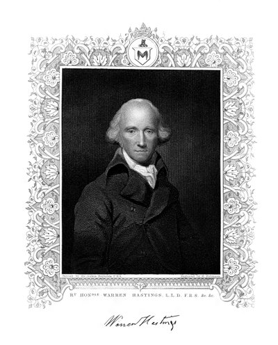 Warren Hastings, administrateur anglais en Inde, 19ème siècle - H. Robinson