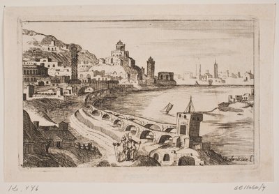 Rive du fleuve avec ville orientale - H. Rosenkilde