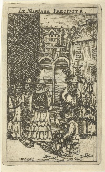 Cordonnier au travail (La mariage précipité) - H. de Cocq