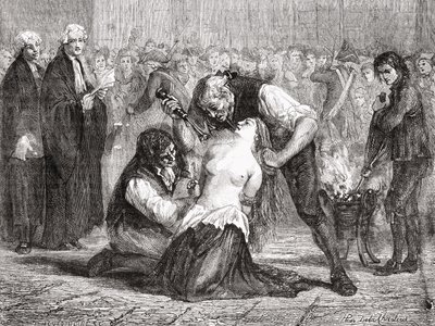 La torture de Madame de la Motte, gravée par Meyer-Heine, de 