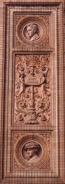 (détail) de la façade de la Hamburger Kunsthalle - H. v. d. Schirrmacher G. T. and Erbe A. Hude